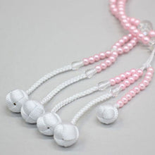 画像をギャラリービューアに読み込む, フルール念珠 8寸 絹房 小田巻 樹脂製 パール塗装 創価学会 数珠