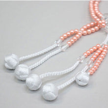 画像をギャラリービューアに読み込む, フルール念珠 8寸 絹房 小田巻 樹脂製 パール塗装 創価学会 数珠