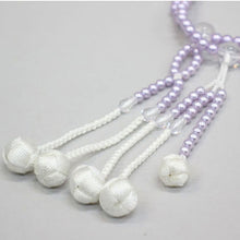 画像をギャラリービューアに読み込む, フルール念珠 8寸 絹房 小田巻 樹脂製 パール塗装 創価学会 数珠