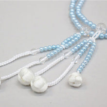 画像をギャラリービューアに読み込む, フルール念珠 8寸 絹房 小田巻 樹脂製 パール塗装 創価学会 数珠