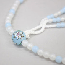 画像をギャラリービューアに読み込む, フラワー念珠 ブルー(8寸) カラー綿房 創価学会 数珠