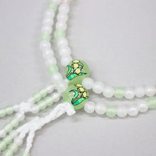 画像をギャラリービューアに読み込む, フラワー念珠 グリーン(8寸) カラー綿房 創価学会 数珠