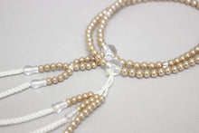 画像をギャラリービューアに読み込む, ファイン念珠 シャンパンゴールド(8寸) 絹房 小田巻 創価学会 数珠 - 創価学会仏壇の東京平和堂