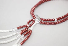 画像をギャラリービューアに読み込む, ファイン念珠 ダークレッド(8寸) 絹房 小田巻 創価学会 数珠 - 創価学会仏壇の東京平和堂