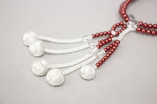 画像をギャラリービューアに読み込む, ファイン念珠 ダークレッド(8寸) 絹房 小田巻 創価学会 数珠 - 創価学会仏壇の東京平和堂