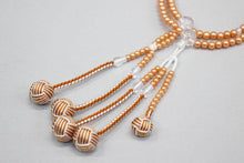 画像をギャラリービューアに読み込む, メロディ念珠 オレンジ(8寸) 絹房 小田巻 2色房 創価学会 数珠 - 創価学会仏壇の東京平和堂