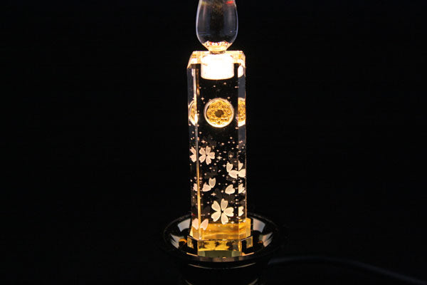 クリスタルキャンドル　LEDダイヤローソク16型・ゴールド