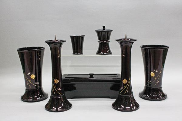 仏具セット　華型　ワインボカシ　銅器製 - 東京平和堂